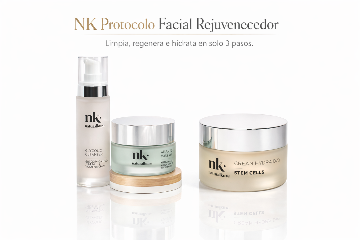 NK Protocolo Facial Rejuvenecedor – Limpia, regenera e hidrata en solo 3 pasos